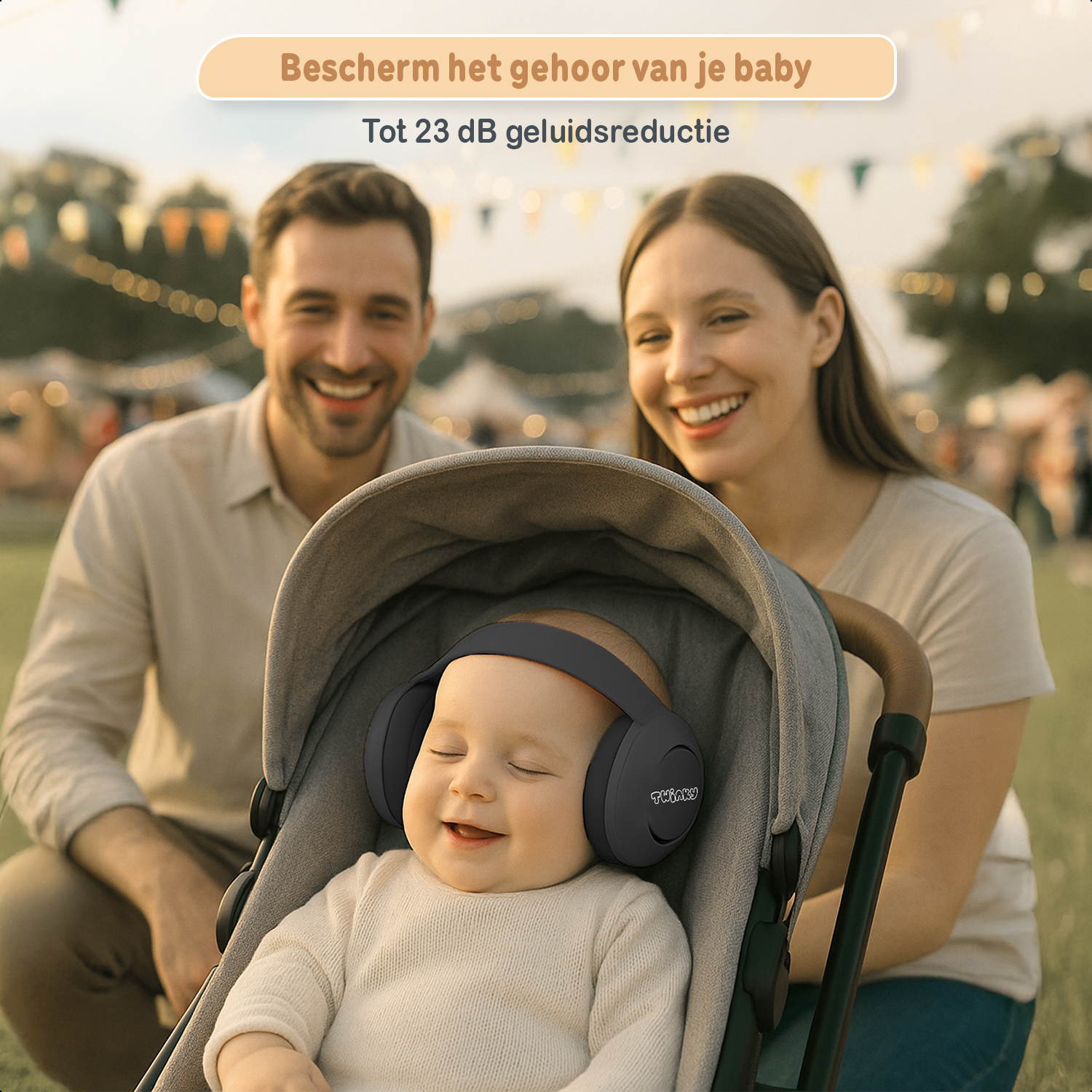 Twinky Baby Muffy's - Gehoorbescherming voor Baby en Peuter - Zwart